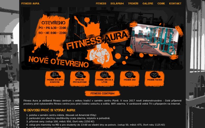 Screenshot of fitnessaura.cz
