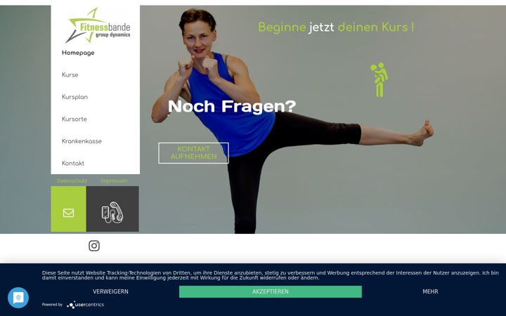 Ekrānuzņēmums no fitnessbande.de