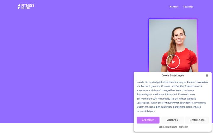 Screenshot of fitnessbook.de