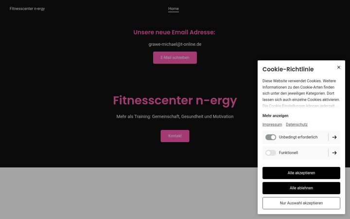 Captura de pantalla de fitnesscenter-steinheim.de