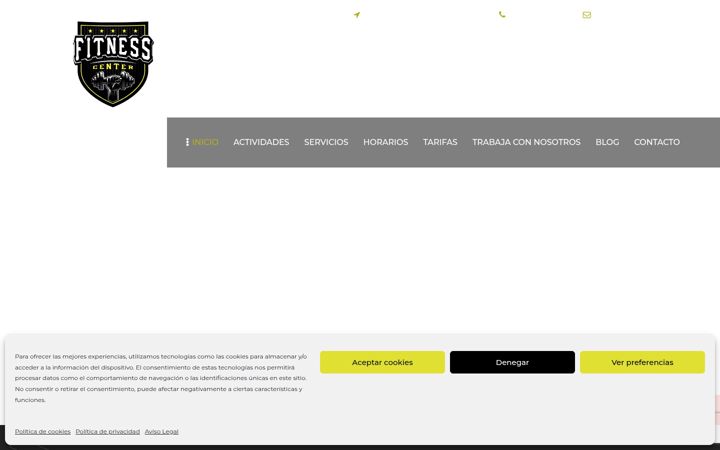 Screenshot of fitnesscenterzafra.com