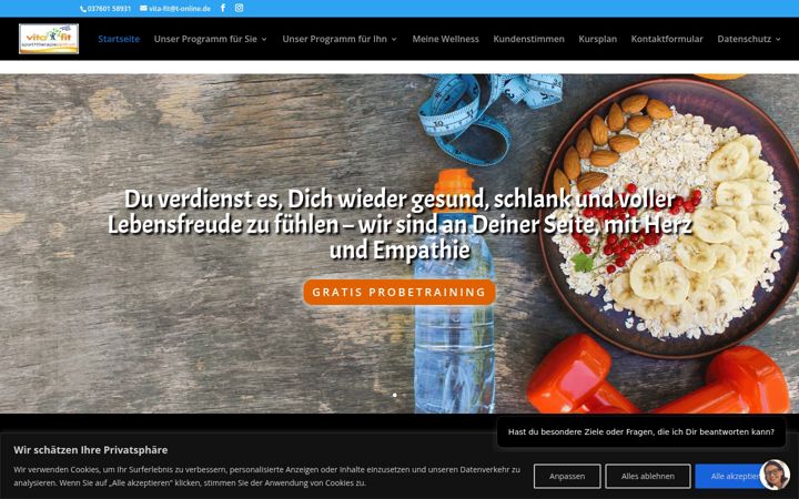 Captura de pantalla de fitnessclub-vitafit.de