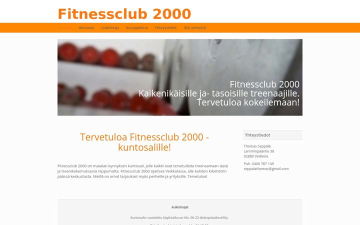 Screenshot of fitnessclub2000.com