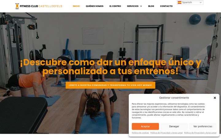 Screenshot of fitnessclubcastelldefels.com