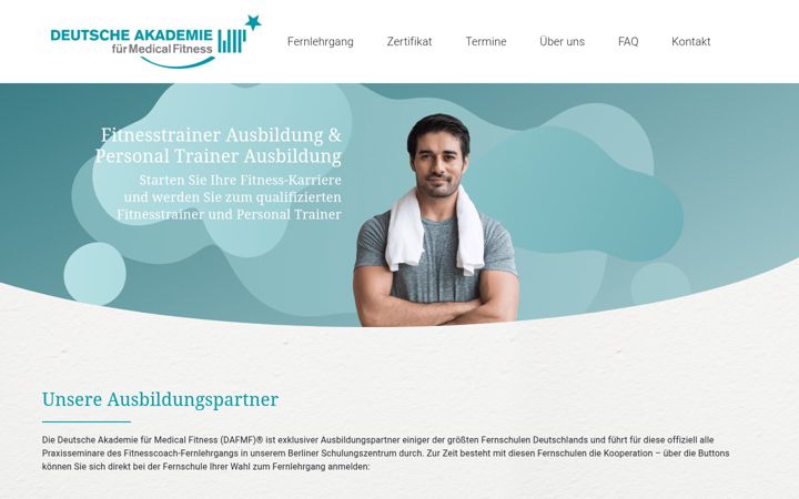 Screenshot of fitnesscoach-ausbildung.de