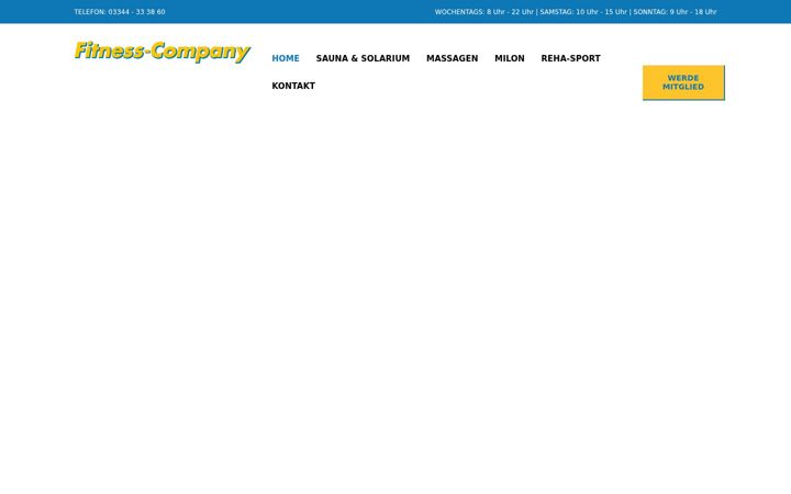 Captura de pantalla de fitnesscompany-badfreienwalde.de