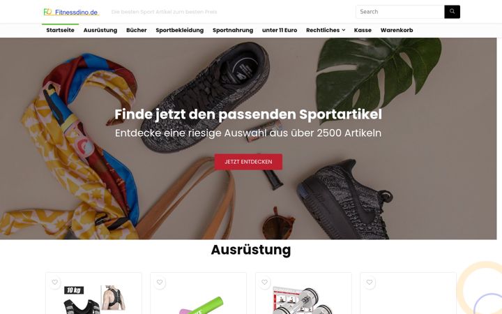 Screenshot of fitnessdino.de