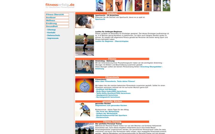 Screenshot of fitnesserfolg.de