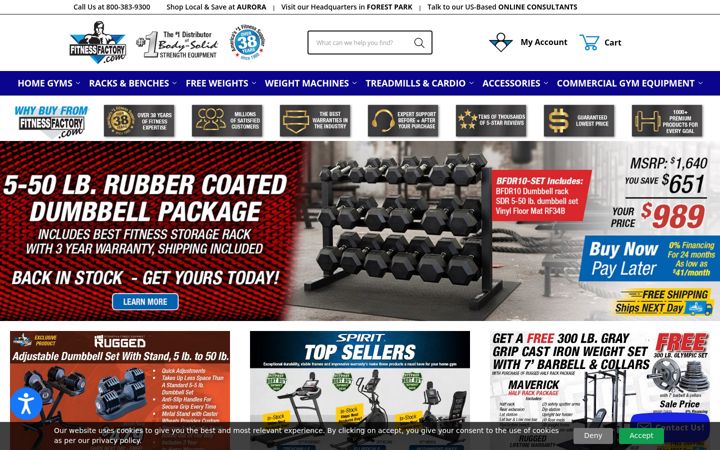 Snimka zaslona za fitnessfactory.com
