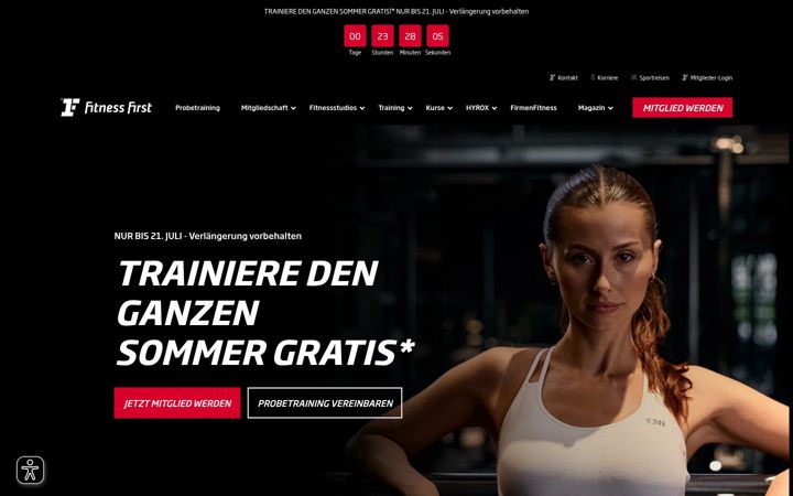 Screenshot of fitnessfirst.de