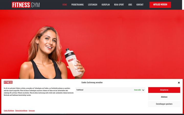 Screenshot of fitnessgym-hilden.de