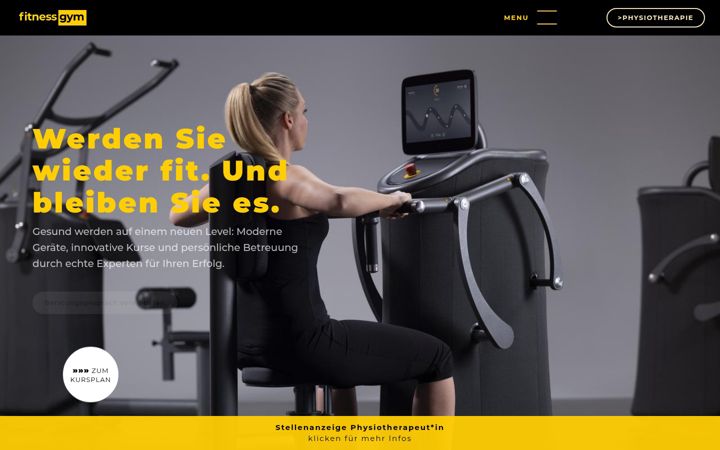 Posnetek zaslona fitnessgym.de