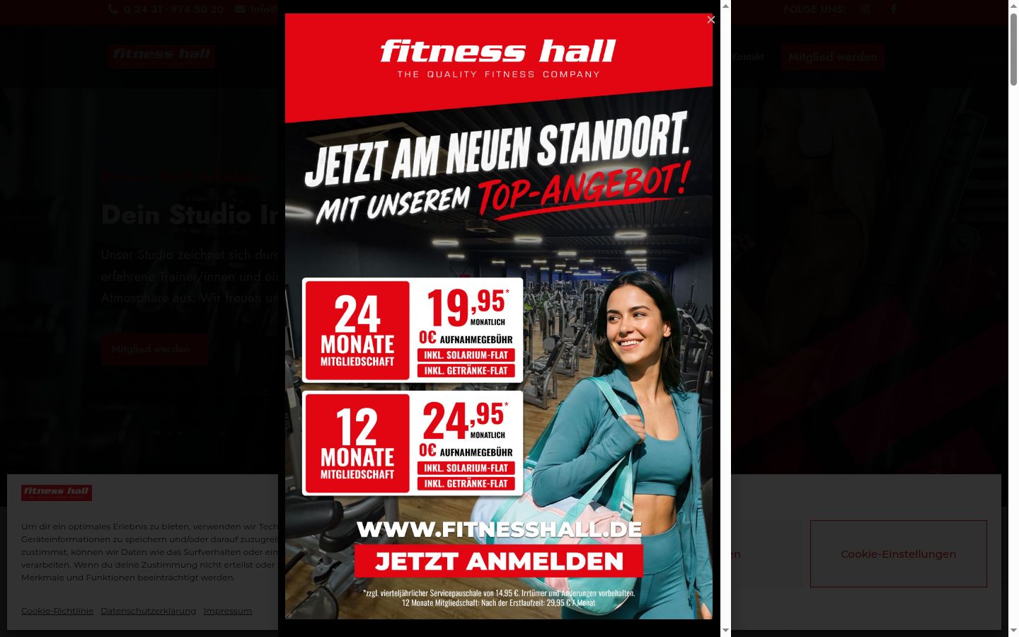 Sutikimo reklamjuostės, rodytos prieš bet kokią sąveiką, ekrano kopija