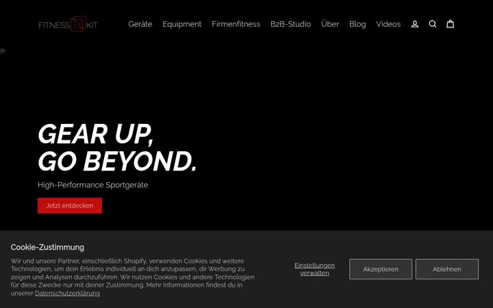Screenshot of fitnesskit.de