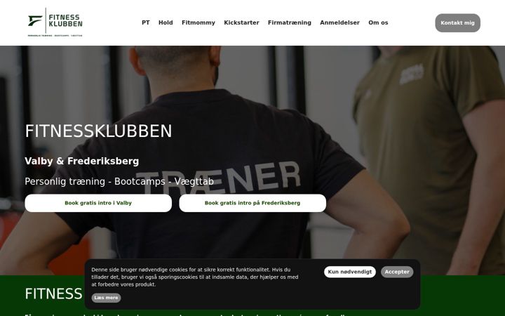 Screenshot of fitnessklubben.nu