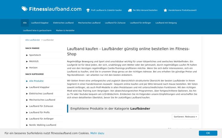 Screenshot of fitnesslaufband.com