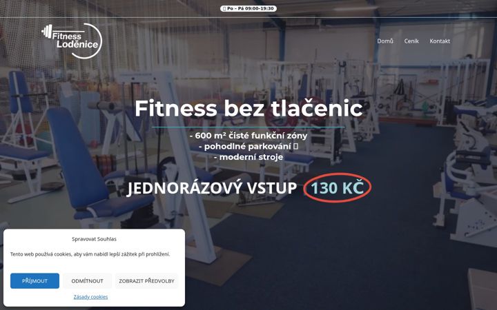 Screenshot of fitnesslodenice.cz