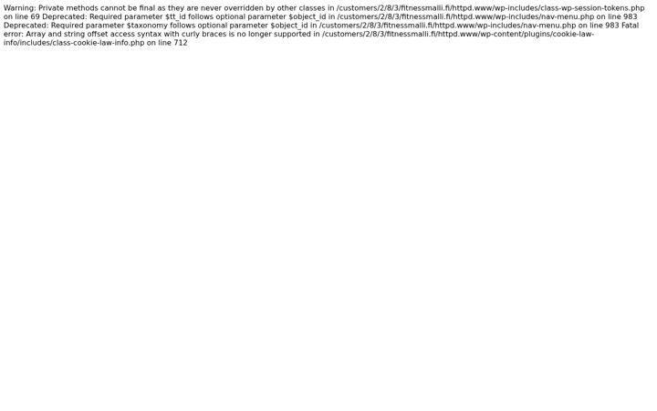 Screenshot of fitnessmalli.fi