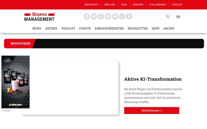 Screenshot of fitnessmanagement.de