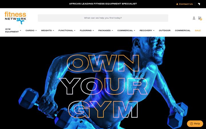 Screenshot of fitnessnetwork.africa