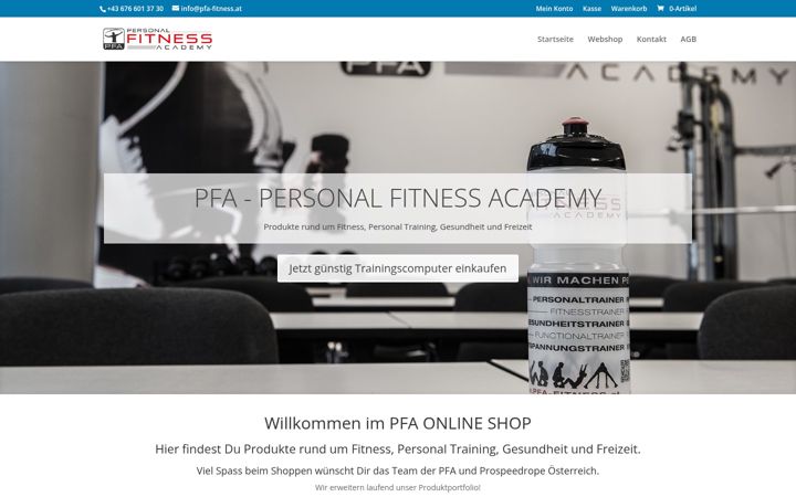 Screenshot of fitnessonlineshop.at