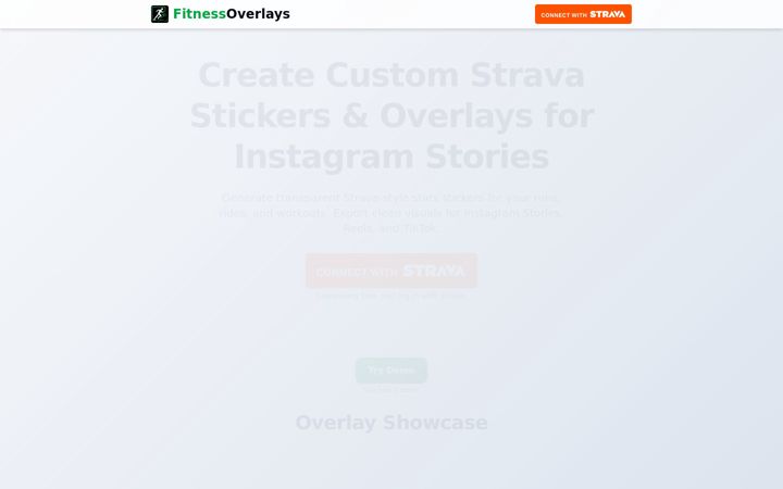 Screenshot of fitnessoverlays.com