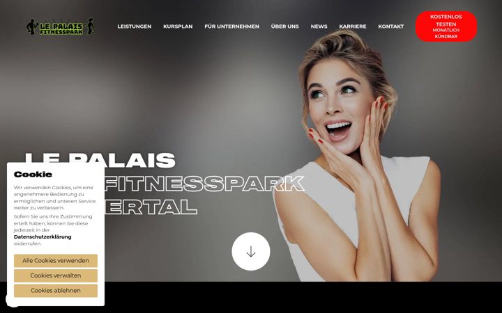 Screenshot of fitnesspalais.de