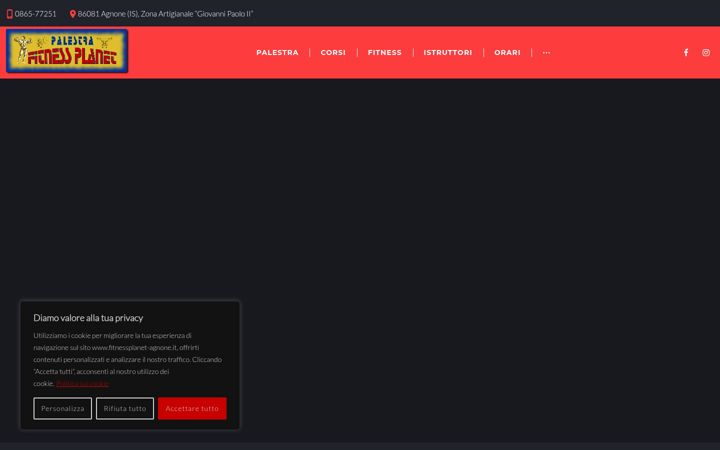 Screenshot of fitnessplanet-agnone.it