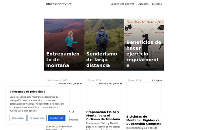 Screenshot of fitnesspriority.net