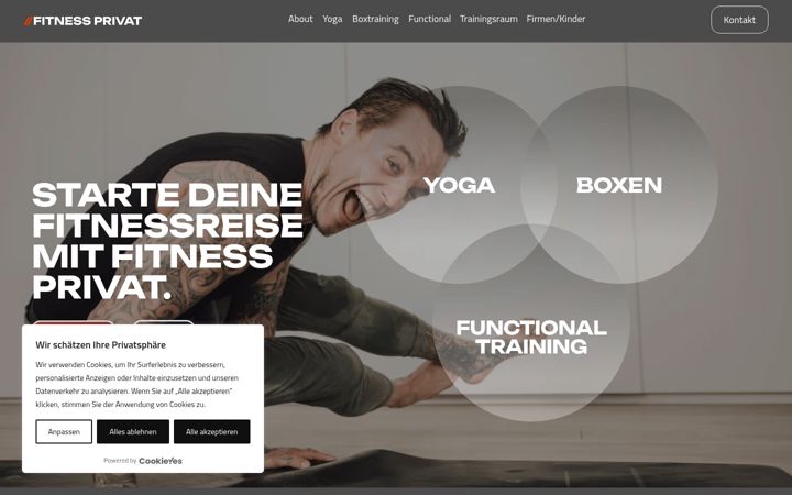 Screenshot of fitnessprivat.de
