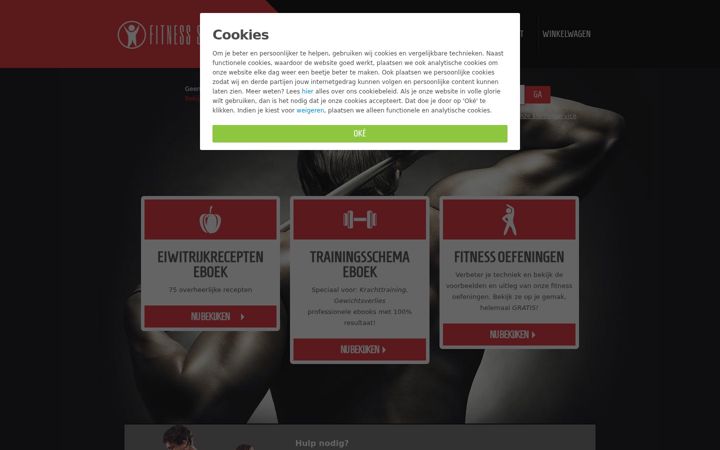 Screenshot of fitnessschemas.nl