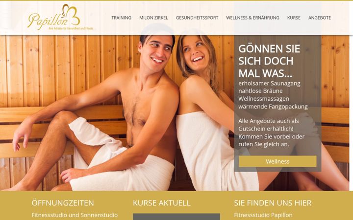 Screenshot of fitnessstudiopapillon.de
