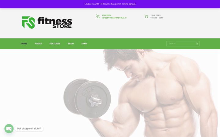 Screenshot of fitnesstoreitalia.it