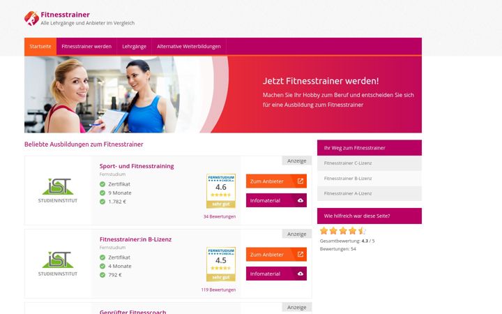 Screenshot of fitnesstrainer-ausbildung.net
