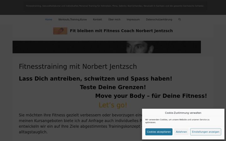 Screenshot of fitnesstrainer-jentzsch.de