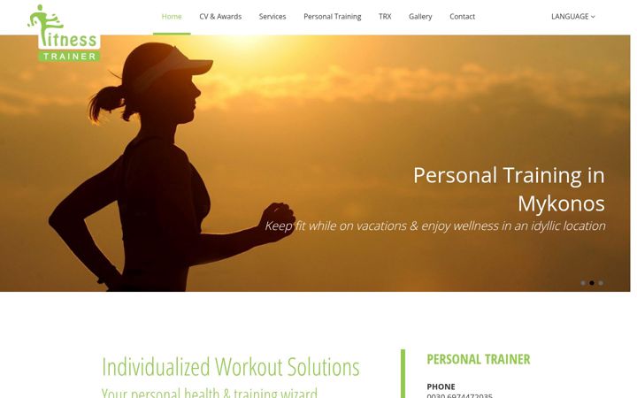 Screenshot of fitnesstrainer.gr