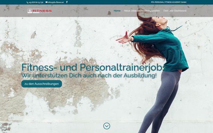 Screenshot of fitnesstrainerjob.at
