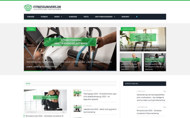 Screenshot of fitnessunivers.dk
