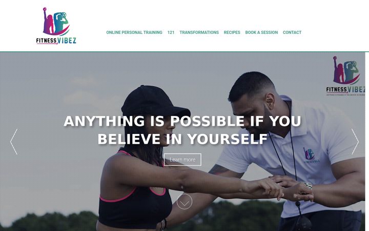 Screenshot of fitnessvibez.com