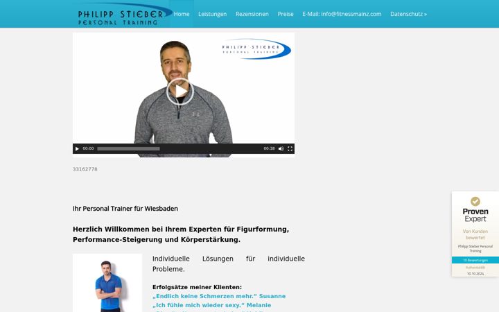 Screenshot of fitnesswiesbaden.com