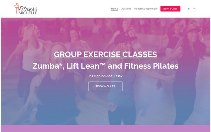 Screenshot of fitnesswithmichelle.co.uk