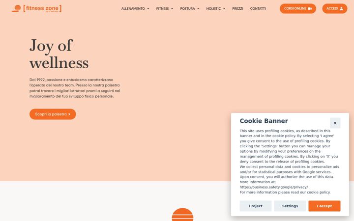 Screenshot of fitnesszonecz.it