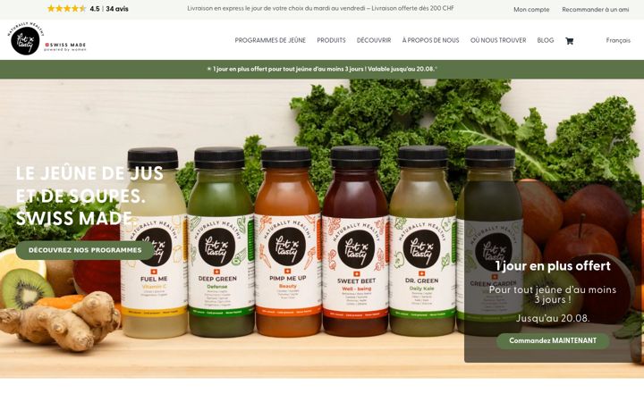 Screenshot of fitntasty.ch