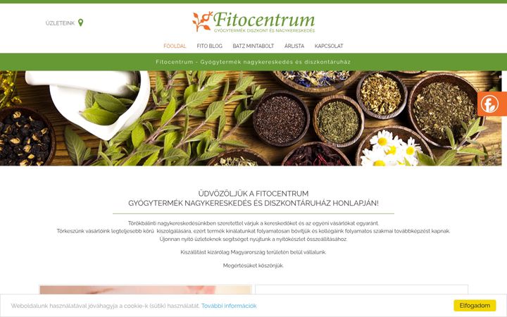 Screenshot of fitocentrum.hu