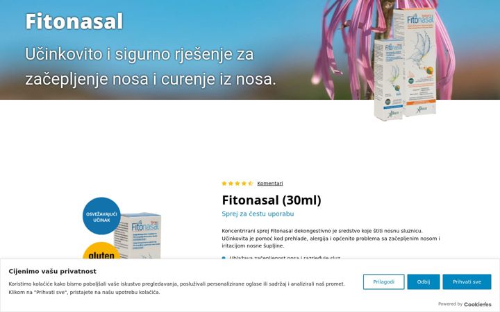 Screenshot of fitonasal.hr