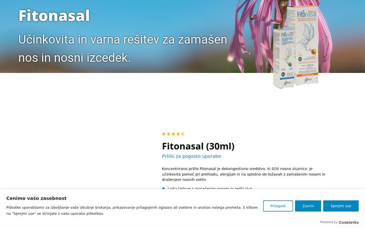 Screenshot of fitonasal.si