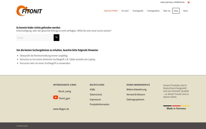 Screenshot of fitonit.de