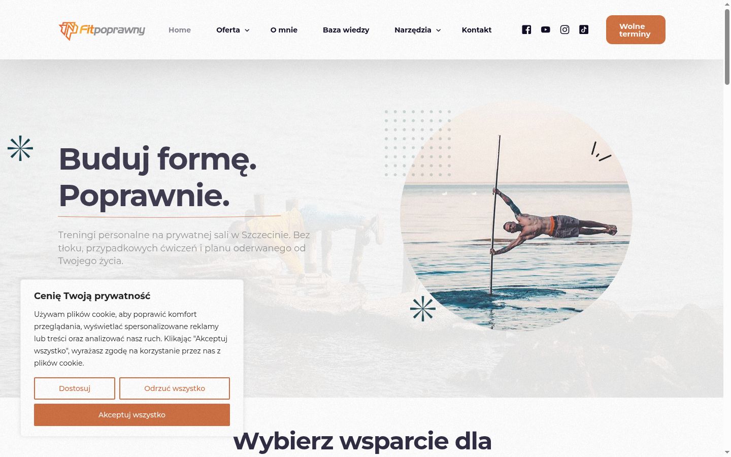 Zrzut ekranu banera zgody wyświetlanego przed jakąkolwiek interakcją