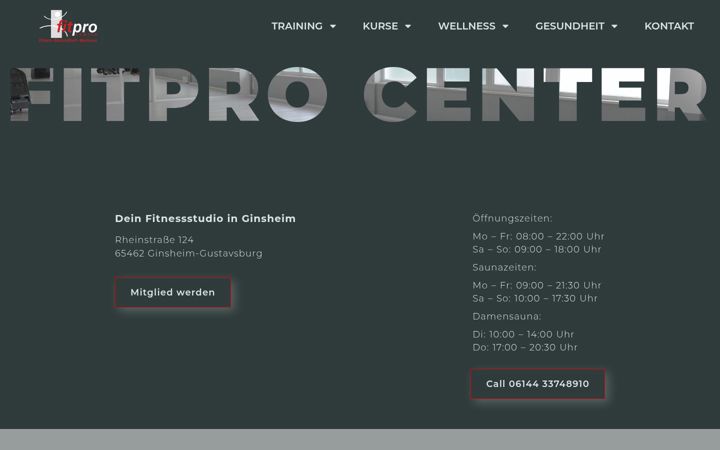 Posnetek zaslona fitprocenter.de