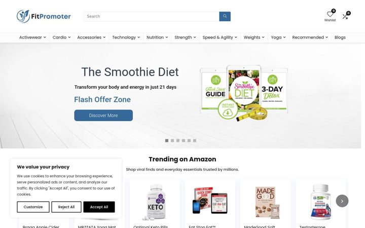 Screenshot of fitpromoter.com